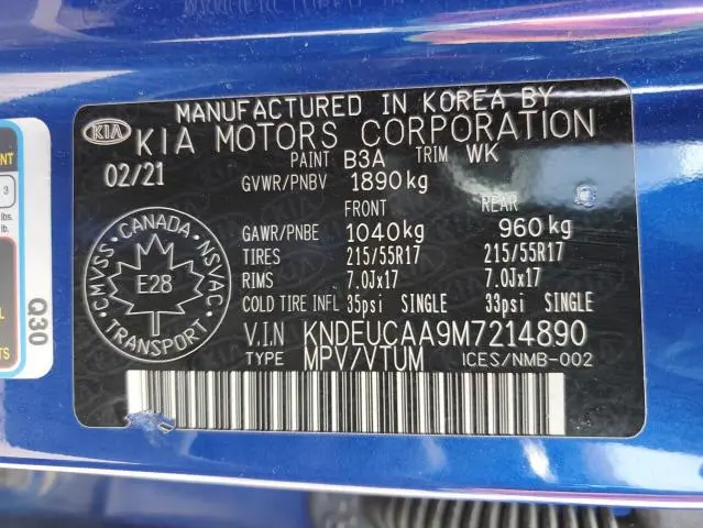 2021 KIA SELTOS S  