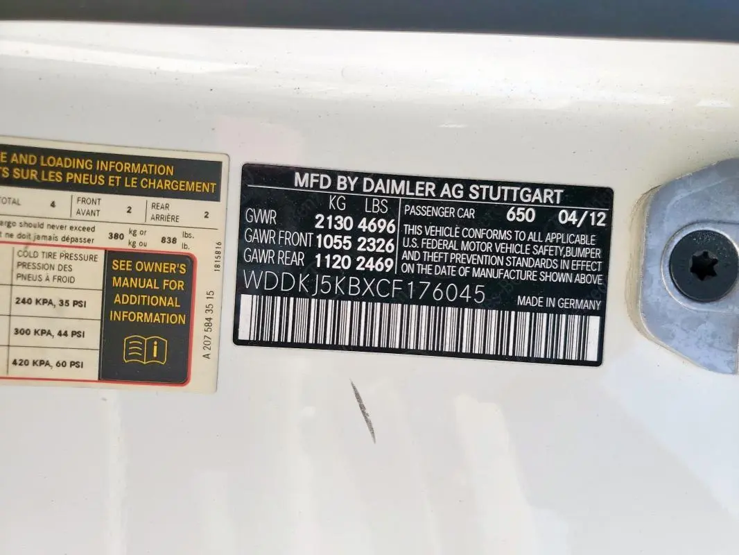 2012 MERCEDES-BENZ E 350  