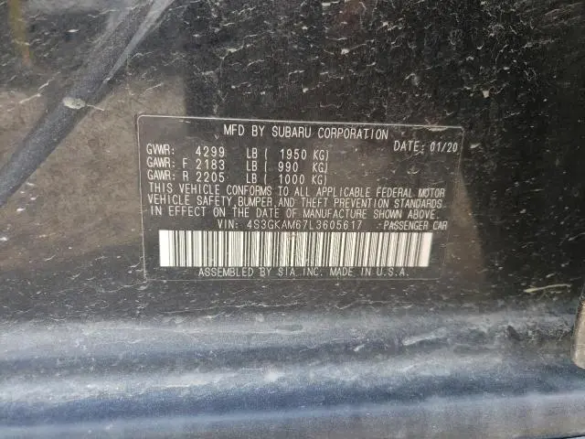 2020 SUBARU IMPREZA SPORT  