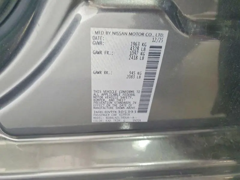 2026 NISSAN ALTIMA SV  