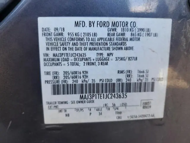 2018 FORD ECOSPORT SE  