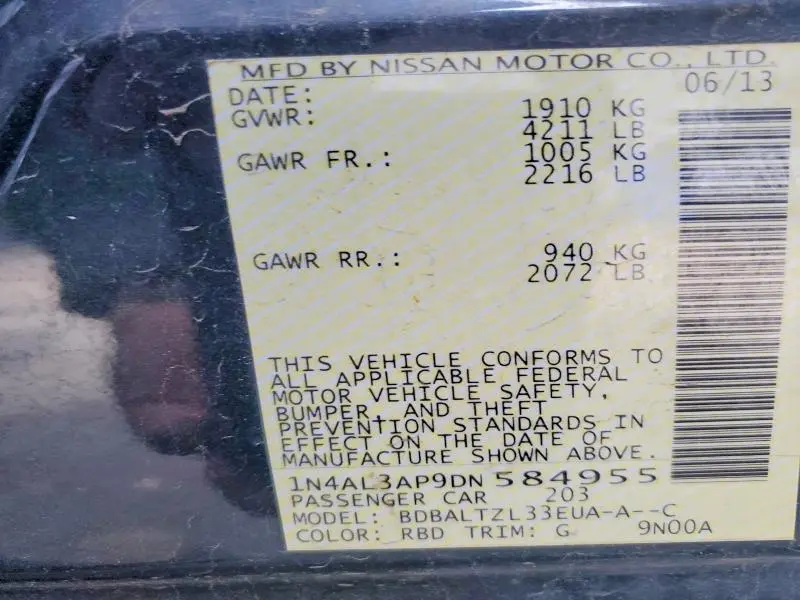 2013 NISSAN ALTIMA 2.5  