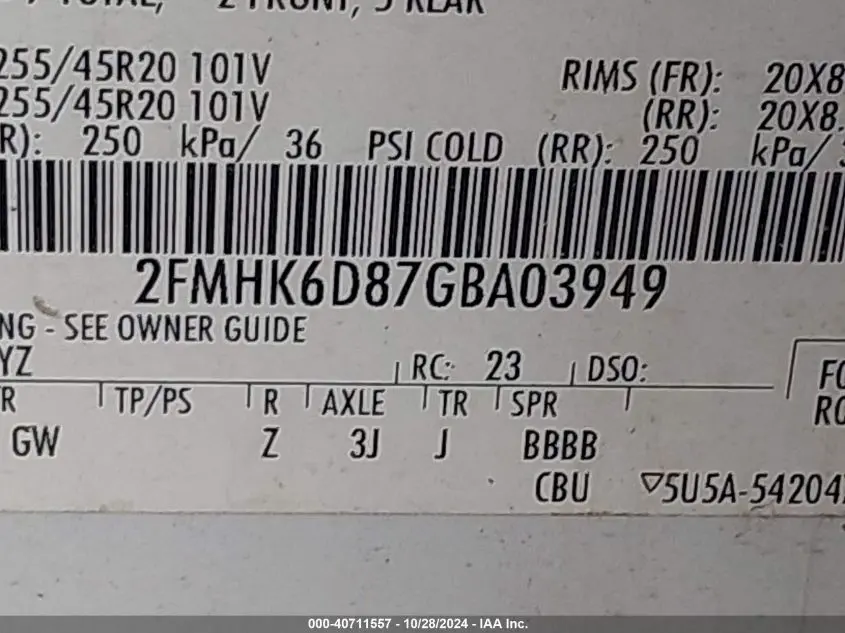 2016 FORD FLEX LIMITED