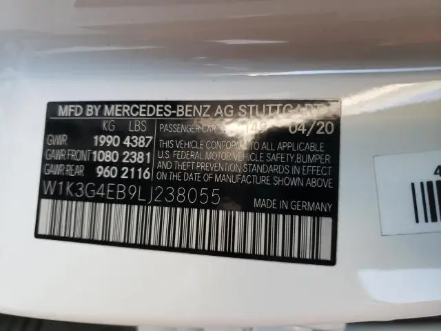 2020 MERCEDES-BENZ A 220
