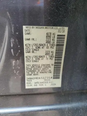 2018 NISSAN TITAN XD SL  
