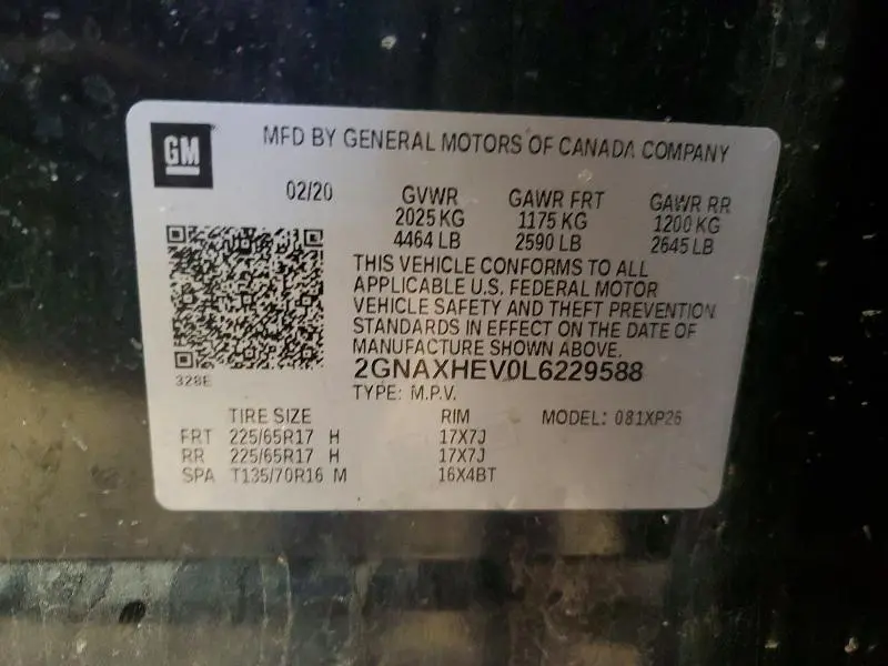 2020 CHEVROLET EQUINOX LS  