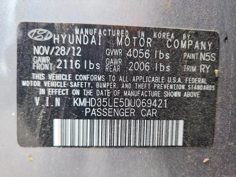 2013 HYUNDAI ELANTRA GT BASE  
