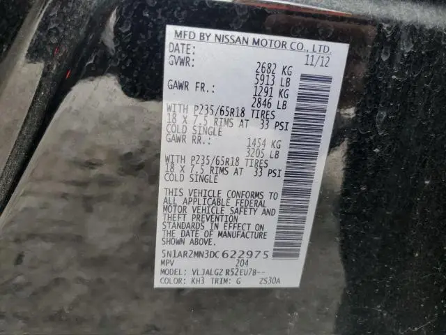 2013 NISSAN PATHFINDER S  