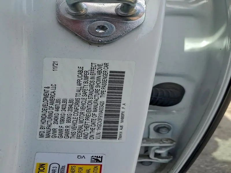 2022 HONDA ACCORD TOURING HYBRID  