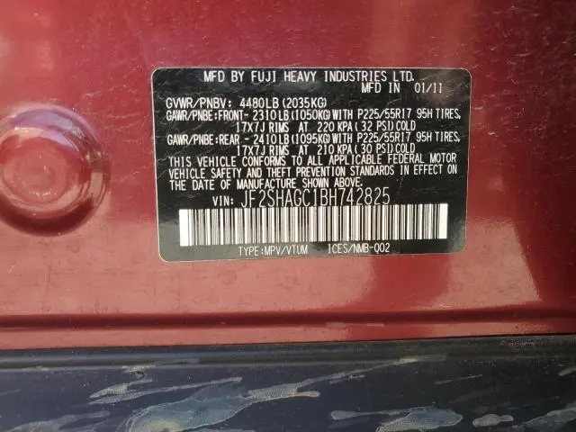 2011 SUBARU FORESTER TOURING  