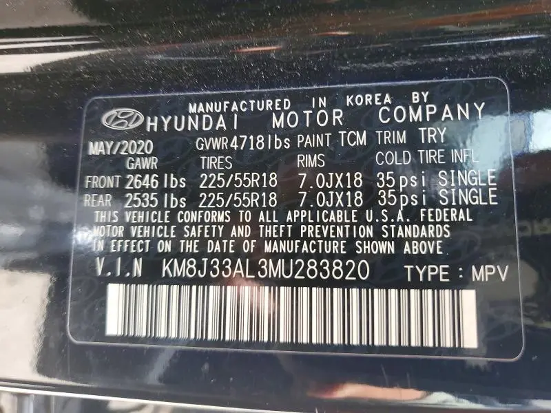 2021 HYUNDAI TUCSON LIMITED  
