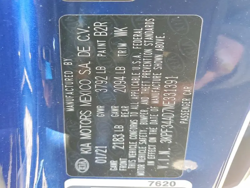 2021 KIA FORTE GT-LINE  