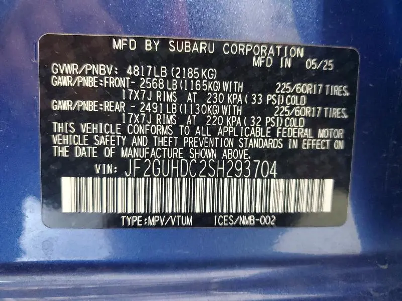 2025 SUBARU CROSSTREK PREMIUM  