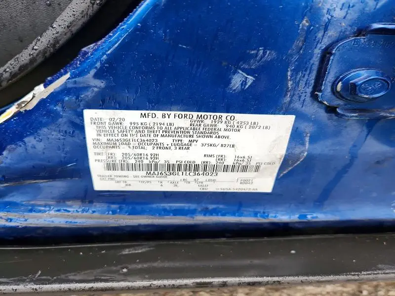2020 FORD ECOSPORT SE  