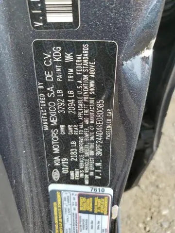 2019 KIA FORTE FE  