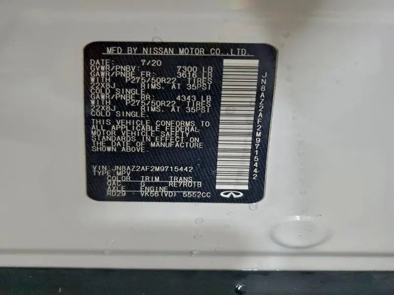 2021 INFINITI QX80 LUXE  