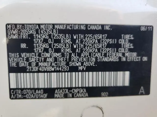 2011 TOYOTA RAV4 LIMITED  