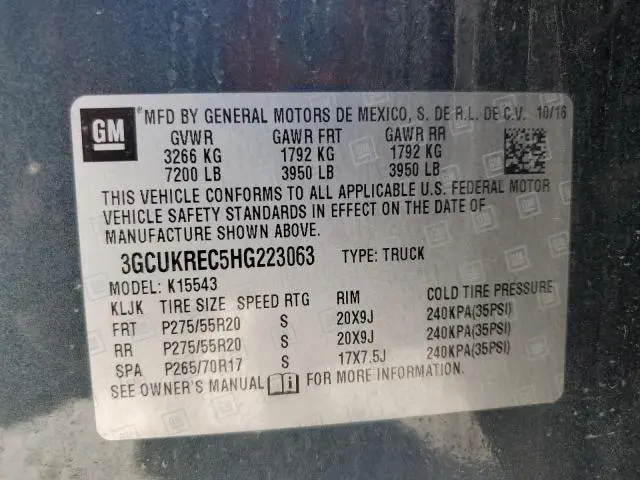 2017 CHEVROLET SILVERADO K1500 LT  