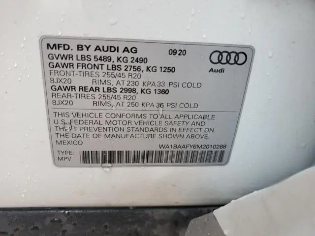 2021 AUDI Q5 PREMIUM PLUS  