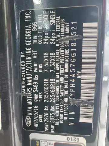 2016 KIA SORENTO EX  