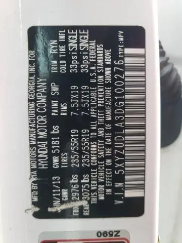 2013 HYUNDAI SANTA FE SPORT   