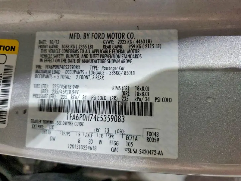 2014 FORD FUSION SE  