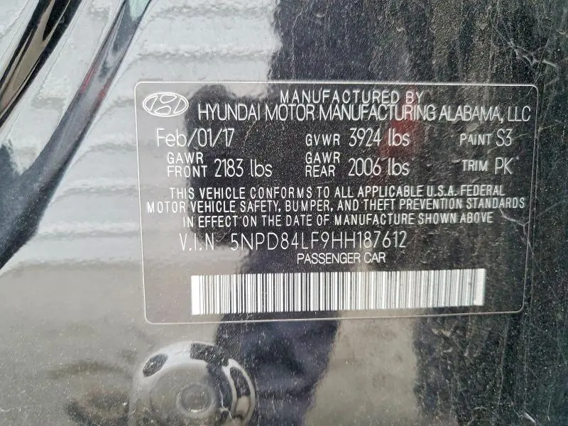 2017 HYUNDAI ELANTRA SE  