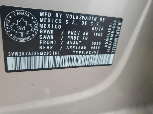 2014 VOLKSWAGEN JETTA BASE  