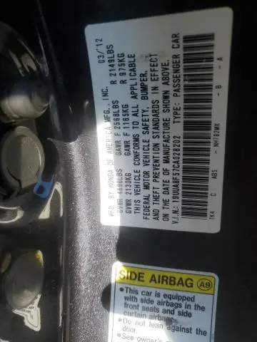 2012 ACURA TL