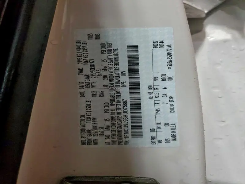 2017 FORD ESCAPE TITANIUM  