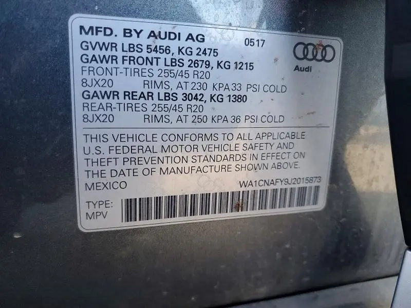 2018 AUDI Q5 PRESTIGE  