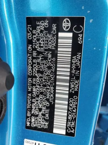 2021 TOYOTA PRIUS SPECIAL EDITION  