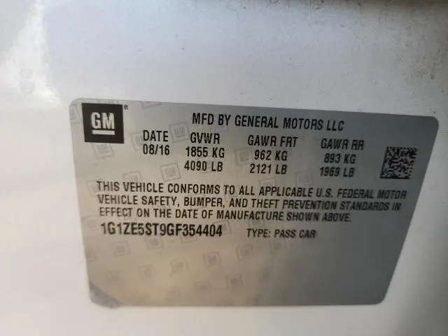 2016 CHEVROLET MALIBU LT  