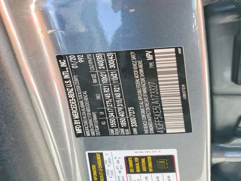 2020 MERCEDES-BENZ GLS 450 4MATIC  