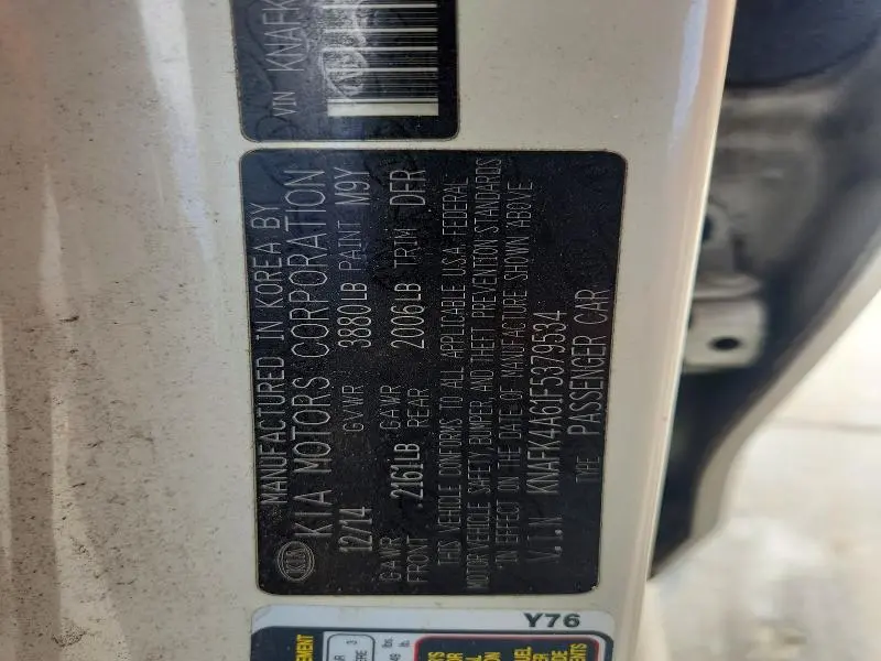2015 KIA FORTE LX  