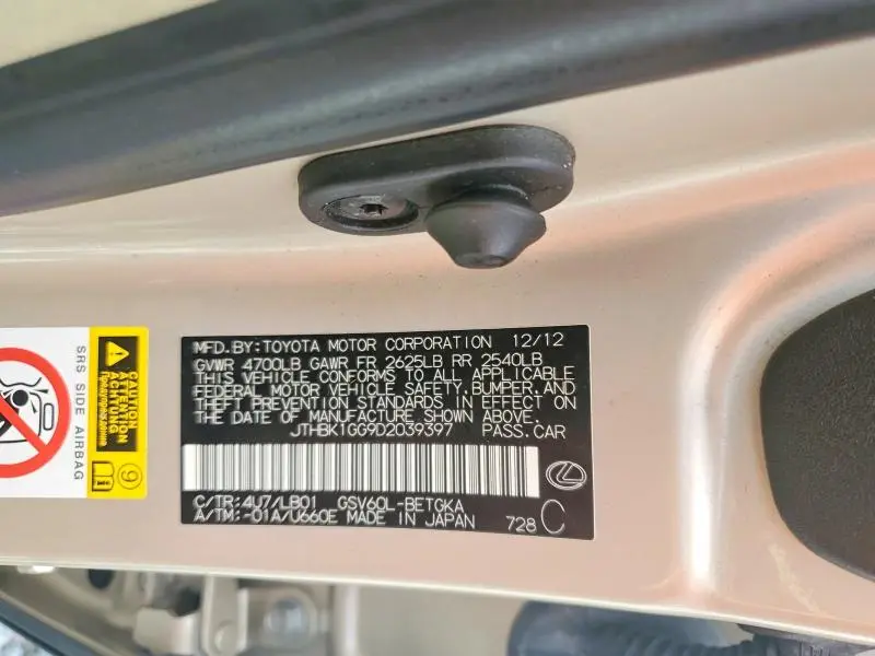 2013 LEXUS ES 350 BASE  