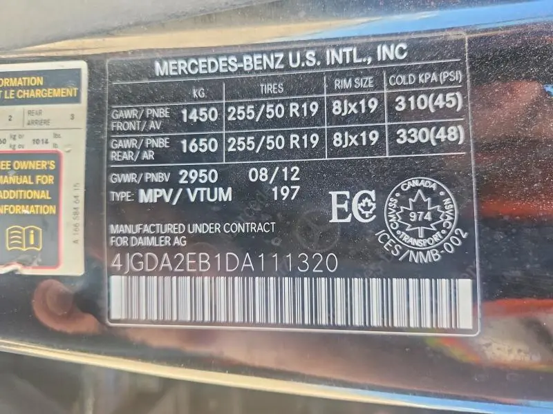 2013 MERCEDES-BENZ ML 350 BLUETEC  