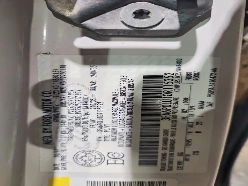 2013 FORD FUSION SE HYBRID  