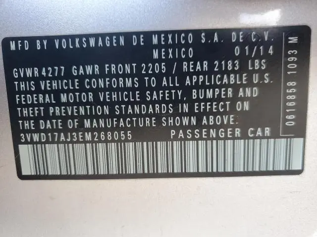 2014 VOLKSWAGEN JETTA SE  