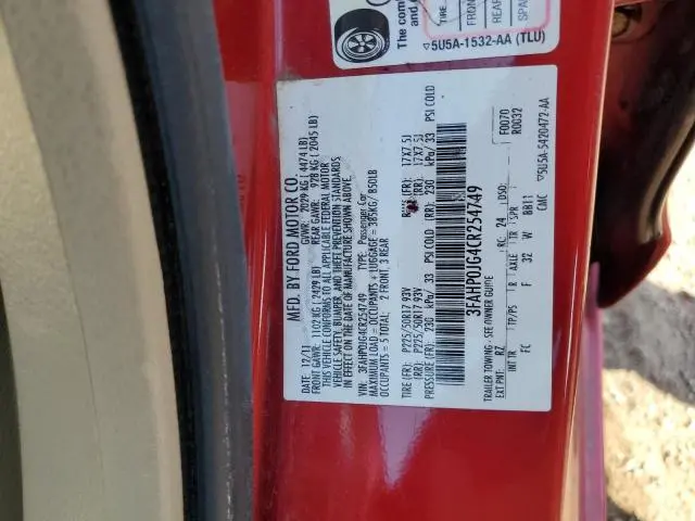 2012 FORD FUSION SEL  