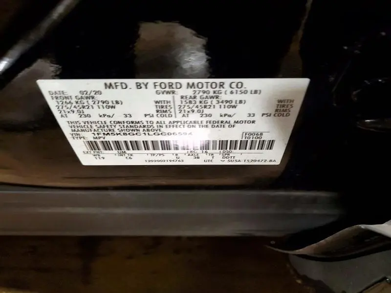 2020 FORD EXPLORER ST  
