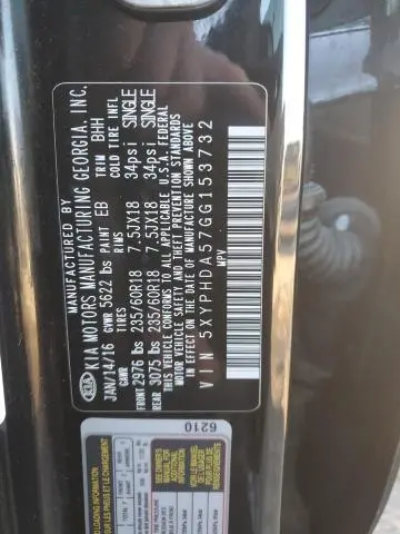 2016 KIA SORENTO EX