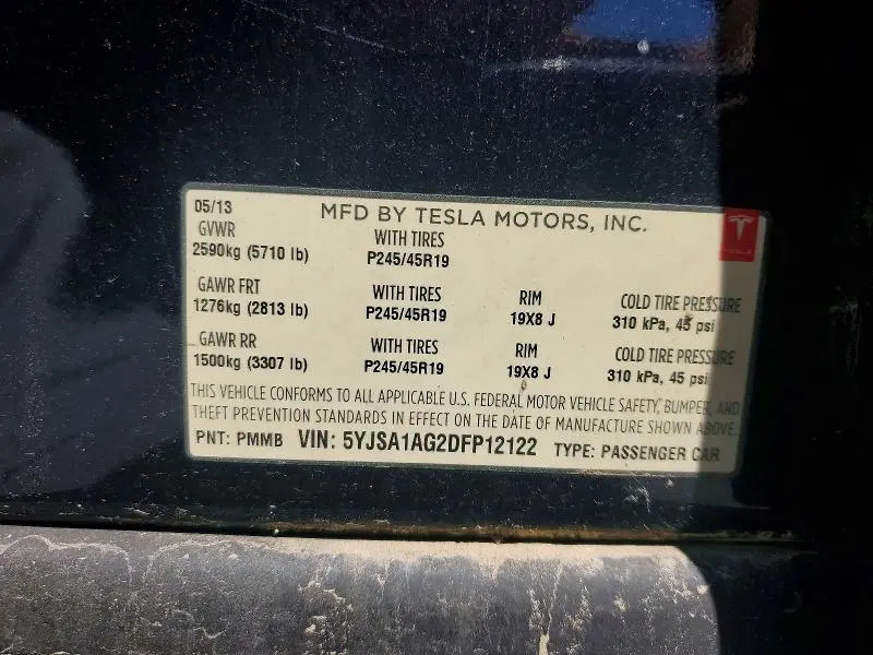 2013 TESLA MODEL S   