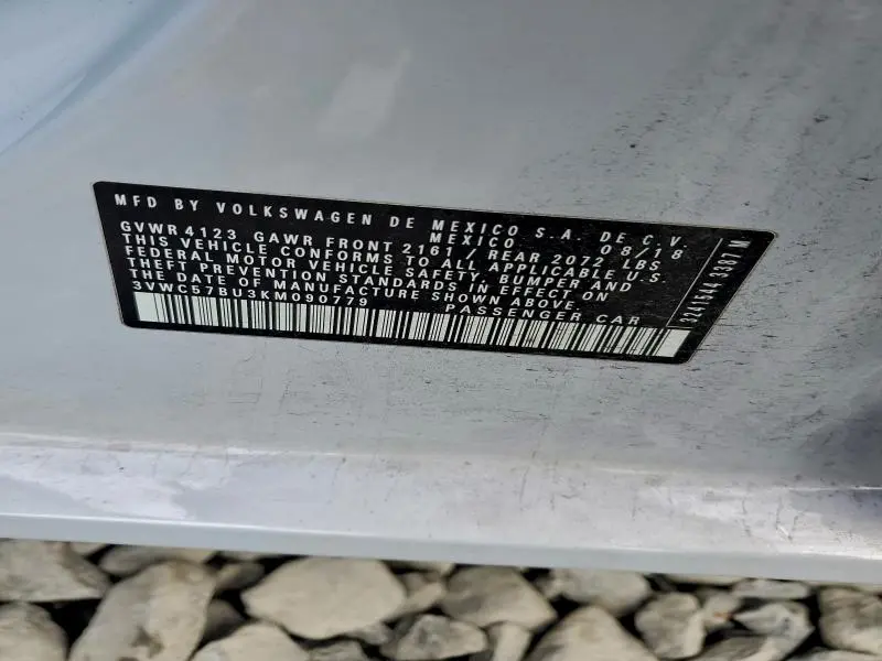 2019 VOLKSWAGEN JETTA S  