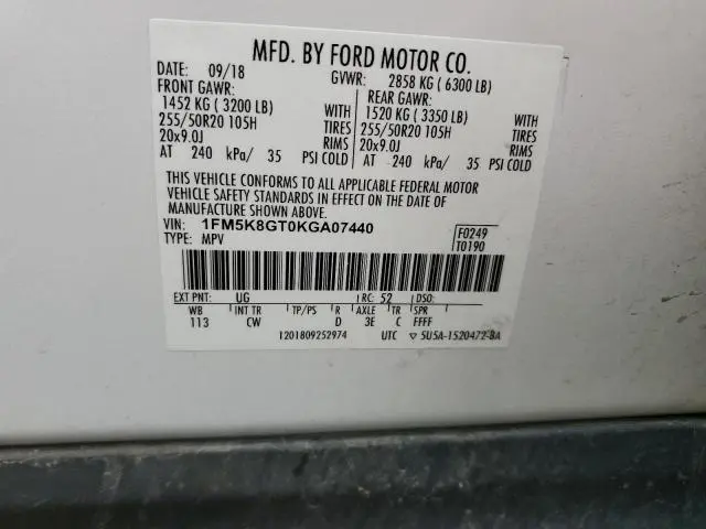 2019 FORD EXPLORER SPORT  