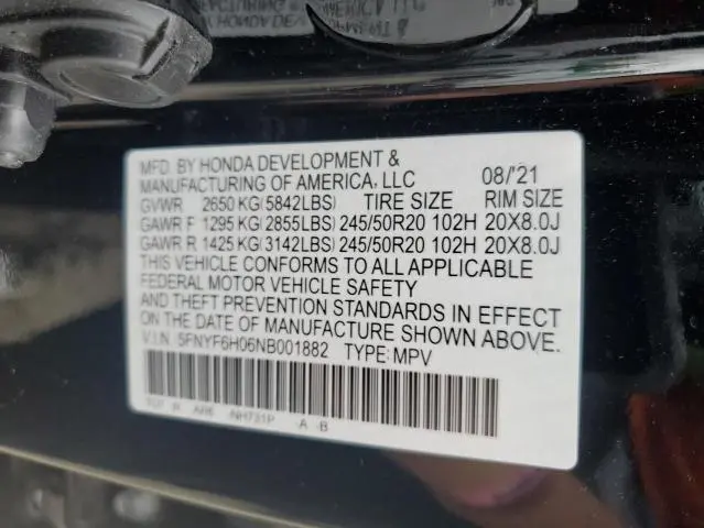 2022 HONDA PILOT ELITE