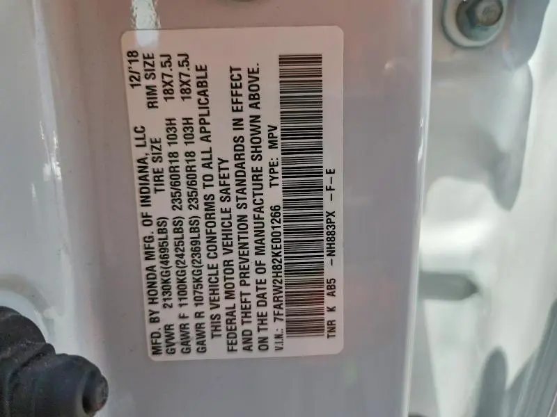 2019 HONDA CR-V EXL  