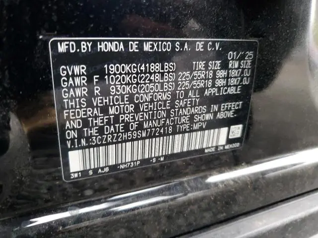 2025 HONDA HR-V SPORT  