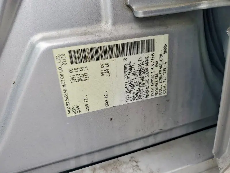 2010 NISSAN ALTIMA 2.5  