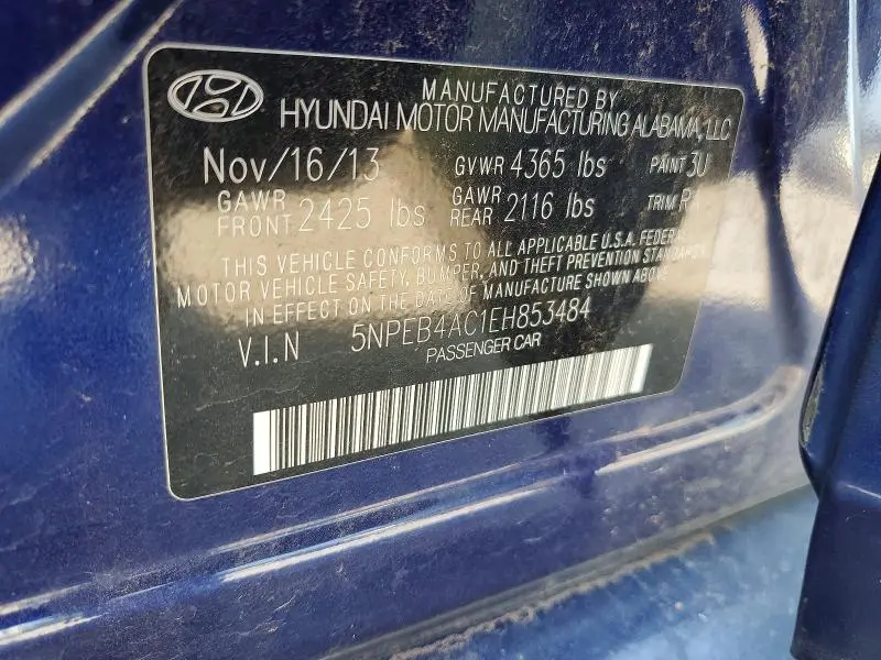2014 HYUNDAI SONATA GLS  